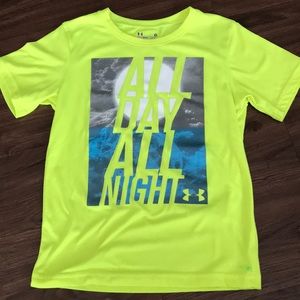Neon Yellow UA Heat Gear Tee